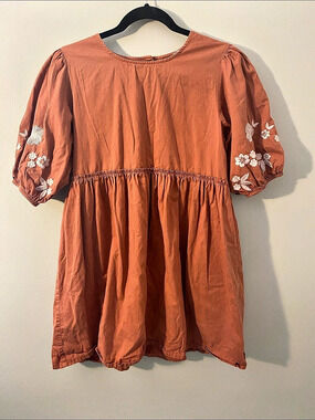 Wonder Nation Floral Mini Dress in Orange Size XL (14-16)
